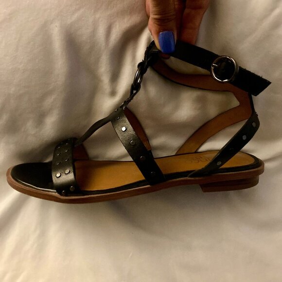 Excellent Condition, SZ 7, Franco Sarto Madalaina Studded Leather Sandals - Picture 2 of 5